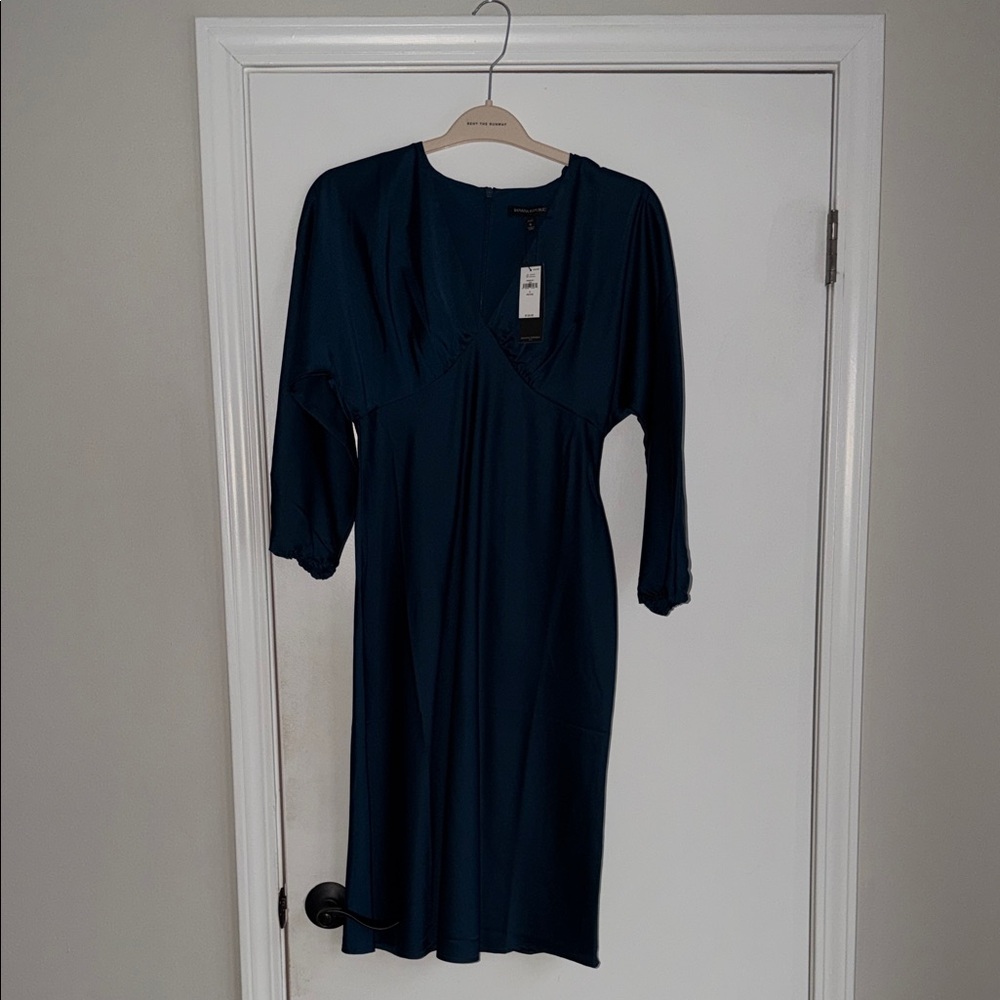 Banana Republic Deep Blue Long Sleeve Dress